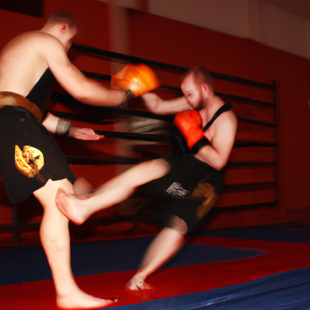 Person performing Muay Thai techniques