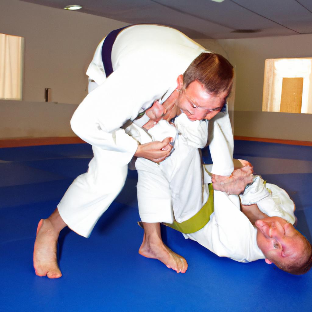 Judo martial artist demonstrating MMA